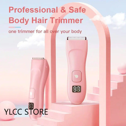 Waterproof Electric Bikini Trimmer for Women - Cordless Body Hair Shaver and Painless Epilator for Legs