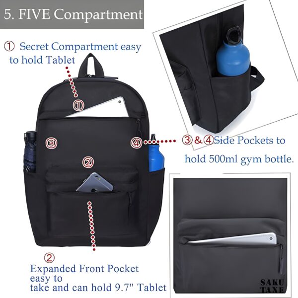 VPack 21L Waterproof Backpack – Sleek, Durable, and Spacious - Image 3